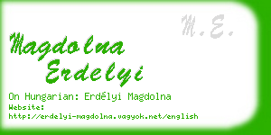 magdolna erdelyi business card