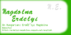 magdolna erdelyi business card